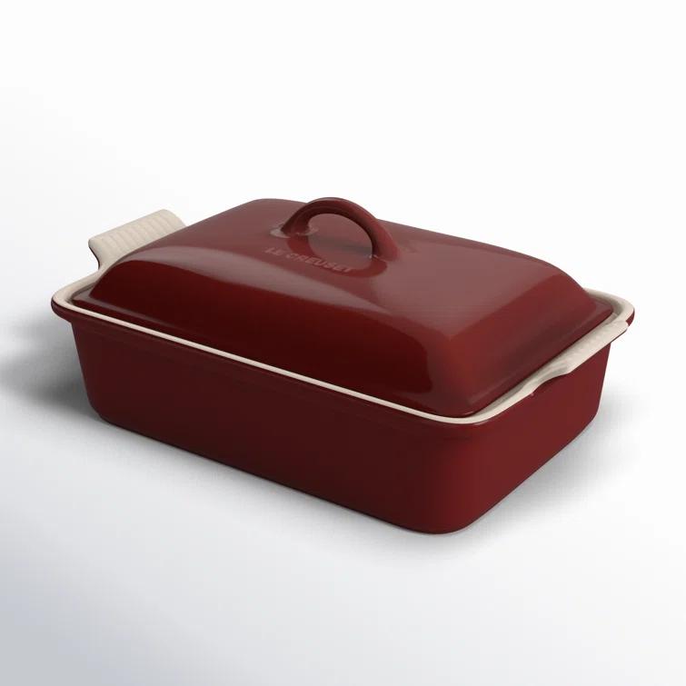 Le Creuset Heritage Stoneware 4 Qt. Rectangular Casserole with Lid