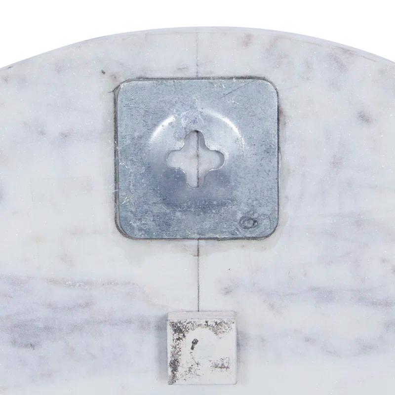 CosmoLiving by Cosmopolitan Marble Decorative Wall Clock with Gold Metal Accents