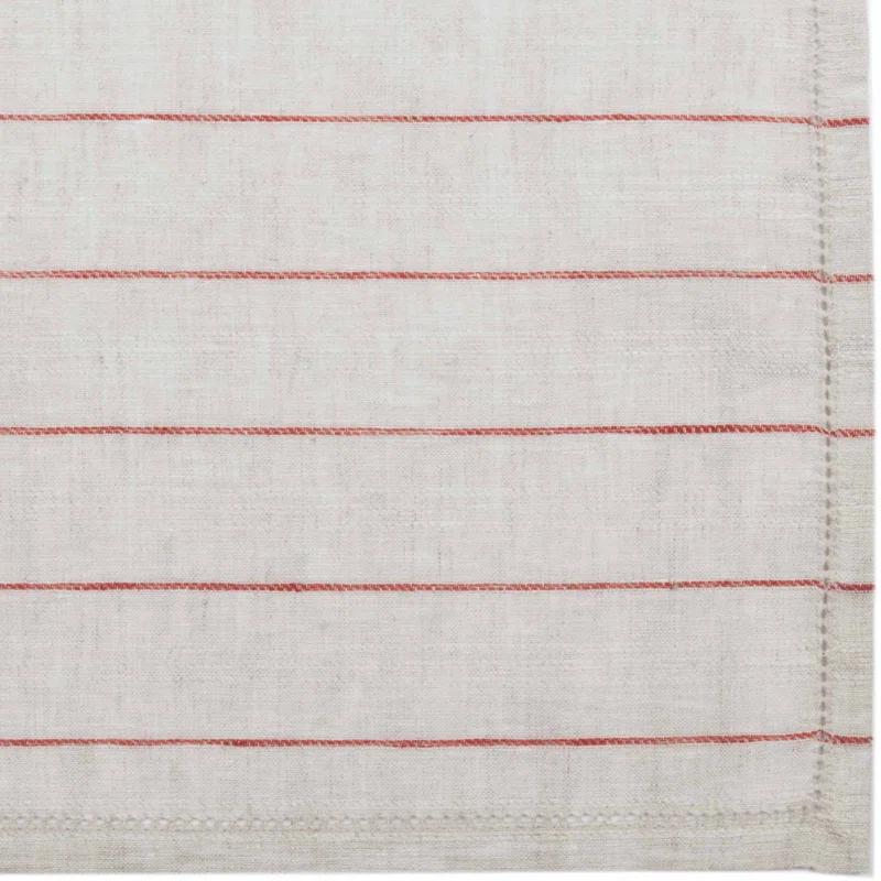 Gracie Oaks Inloes Linen Striped Rectangle Placemat (Set of 6)