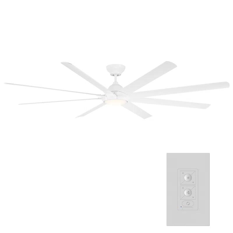 Modern Forms Hydra 8 - Blade Outdoor LED Smart Standard Ceiling Fan with Wall Control and Light Kit Included, Works With Alexa and iOS or Android App
