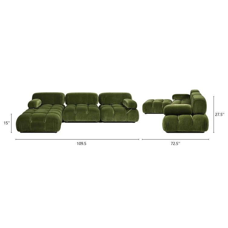 Sigma 4 - Piece Modular Upholstered Reversible L-Sectional