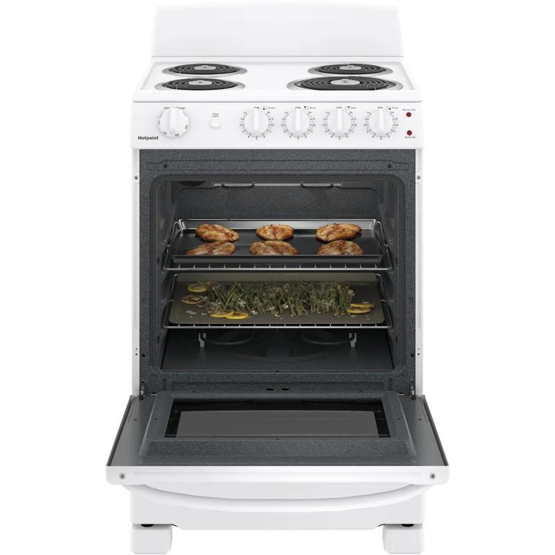 Hotpoint 24" 2.9 cu. ft. Freestanding Electric Range RAS240DMWW