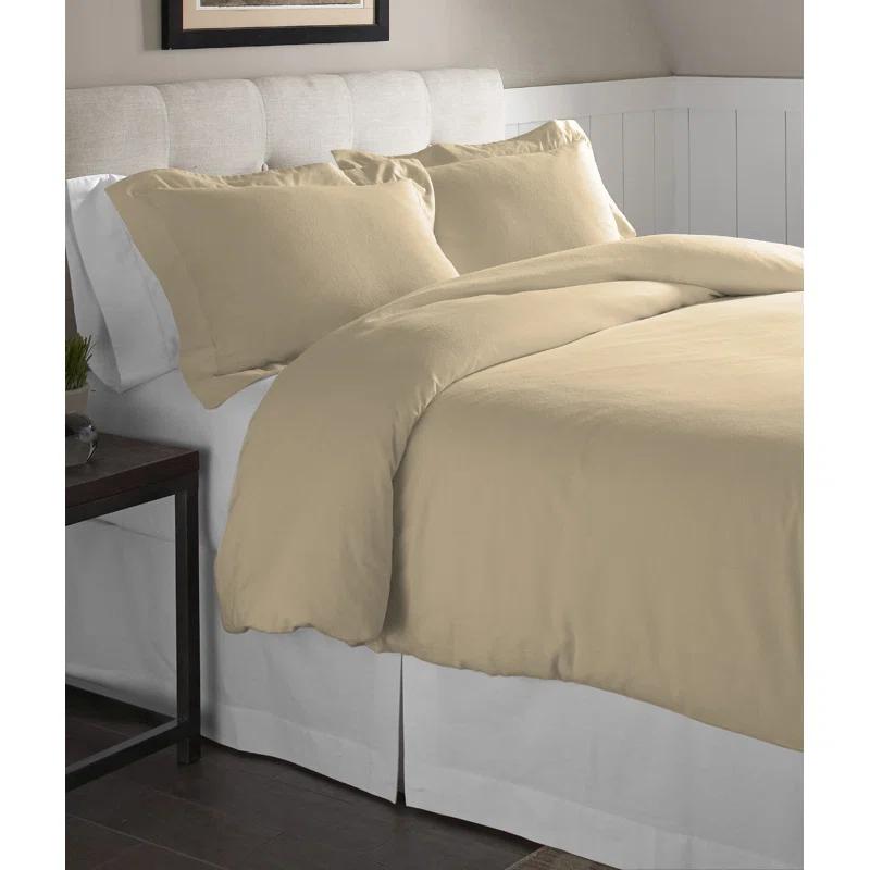 Pointehaven Flannel Duvet Cover Set