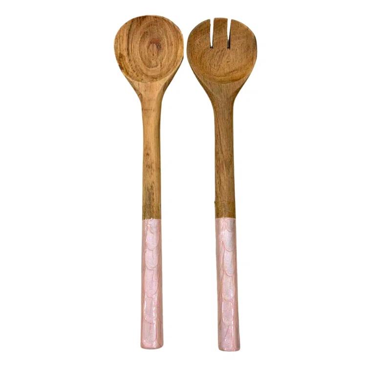 Godinger Silver Art Co Capri White Salad Server Set