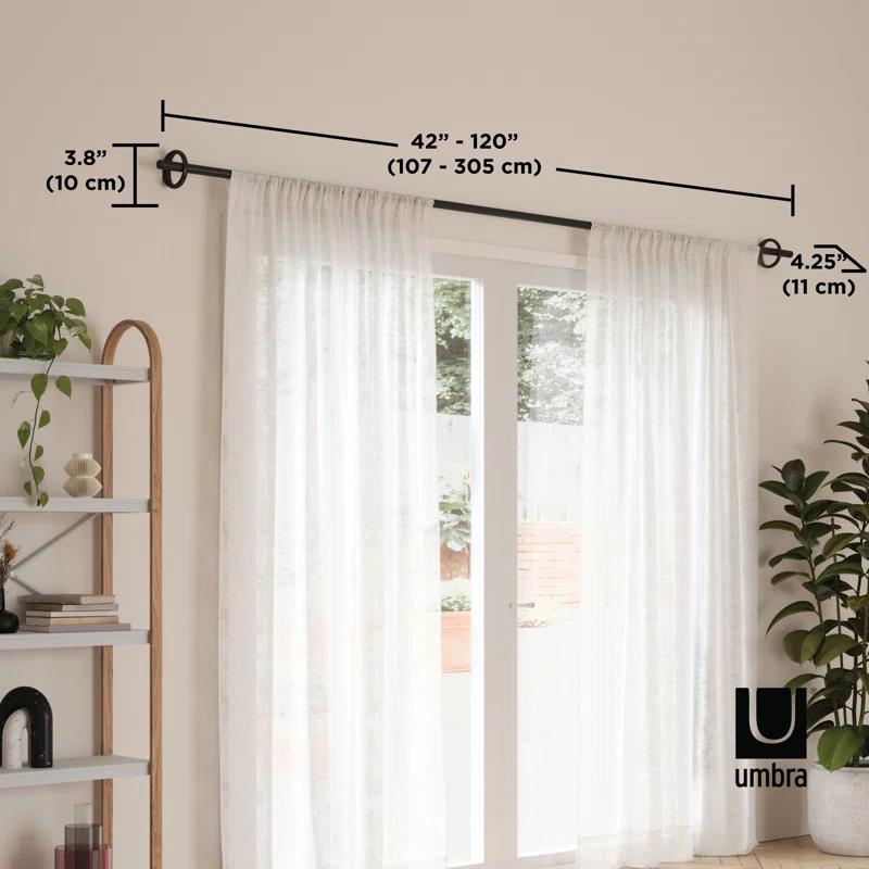Umbra Steel Adjustable Single Curtain Rod