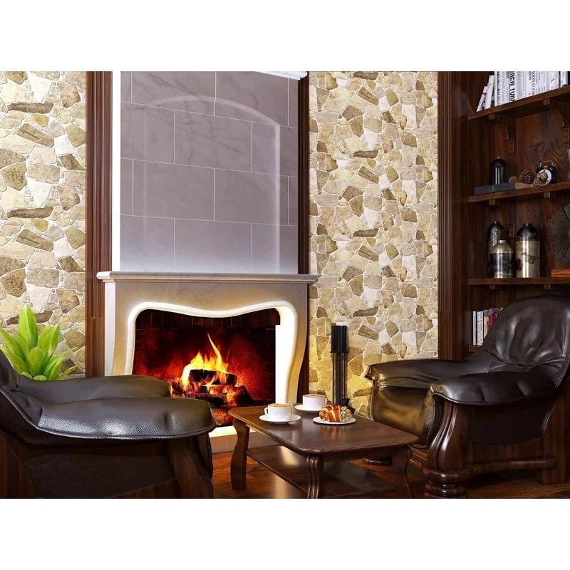 Adarrion Retro-Art 3D Wall Panels | Wild Stone | 38.7" x 25" | 33.59 sq.ft