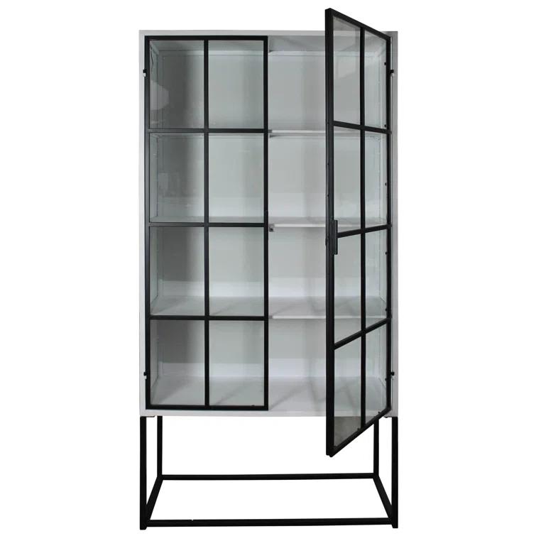 AREOhome Metal and Glass Display  China Cabinet