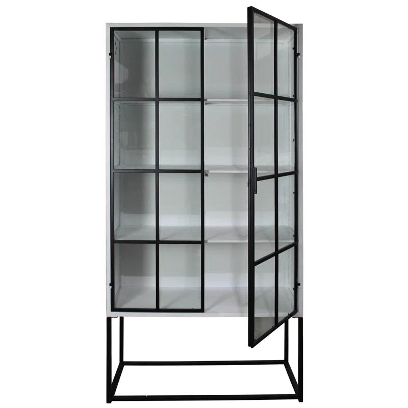 AREOhome Metal and Glass Display  China Cabinet