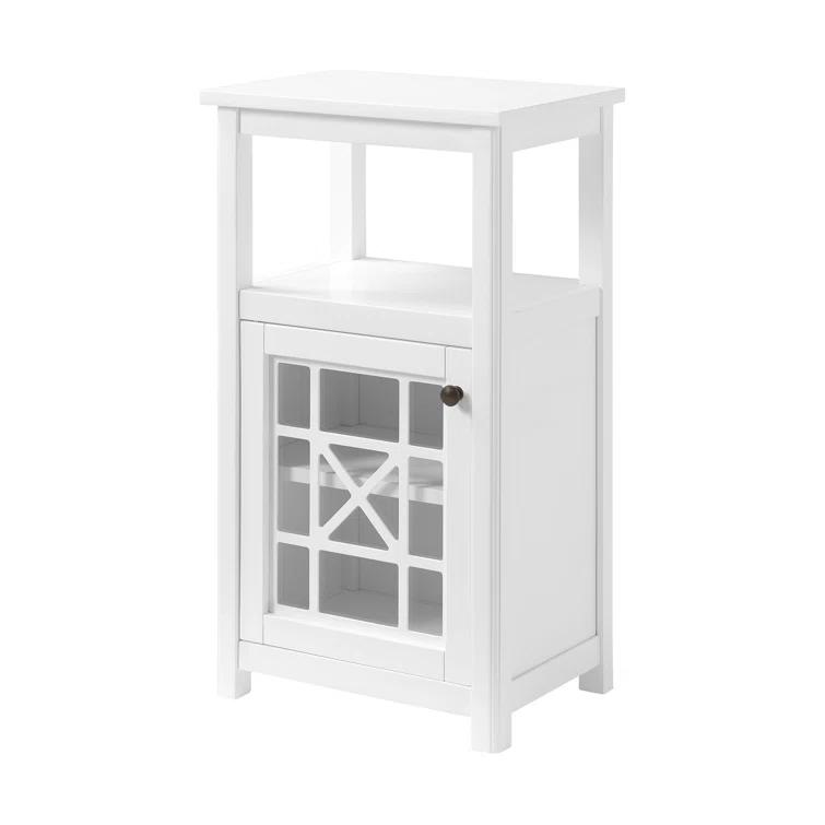 Rosalind Wheeler Hembree 17"W 58"H Traditional Style Free-Standing Bathroom Cabinet With Storage Hutch