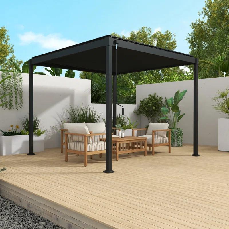 Mirador 80/88S Metal Frame Pergola with Adjustable Louvered Roof & Reviews | Wayfair
