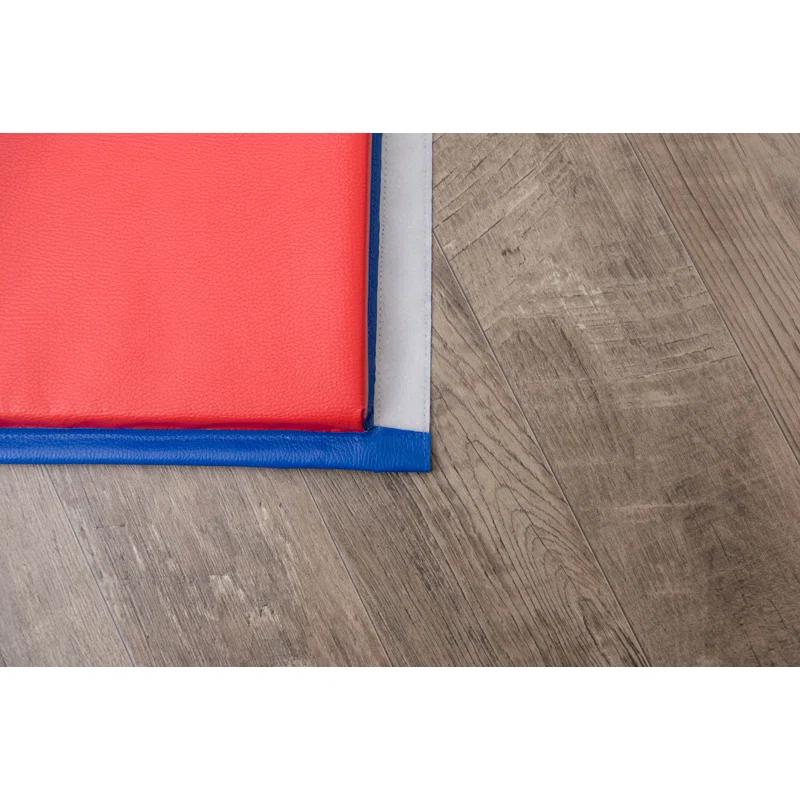 Angeles Primary 4' x 6' Folding Gym Mat - Rainbow