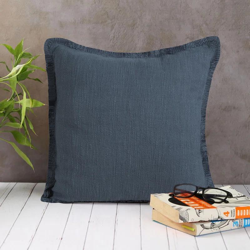 Rajani Home Jessei Fringed Cotton Throw Pillow