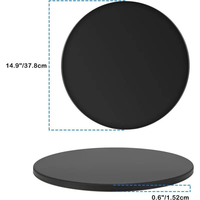 LIFETIME FLOORING LLC Round Pizza Grilling Stone For Oven, BBQ And Grill - 15” Non-Stick Black Ceramic Baking Stone For Pies, Pastry Bread, Calzone - Home Kitchen Accessories