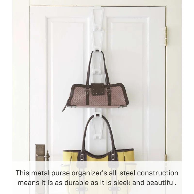 Yamazaki Home Chain Link Bag Holder - Closet Storage Hanging Organizer Rack, Steel