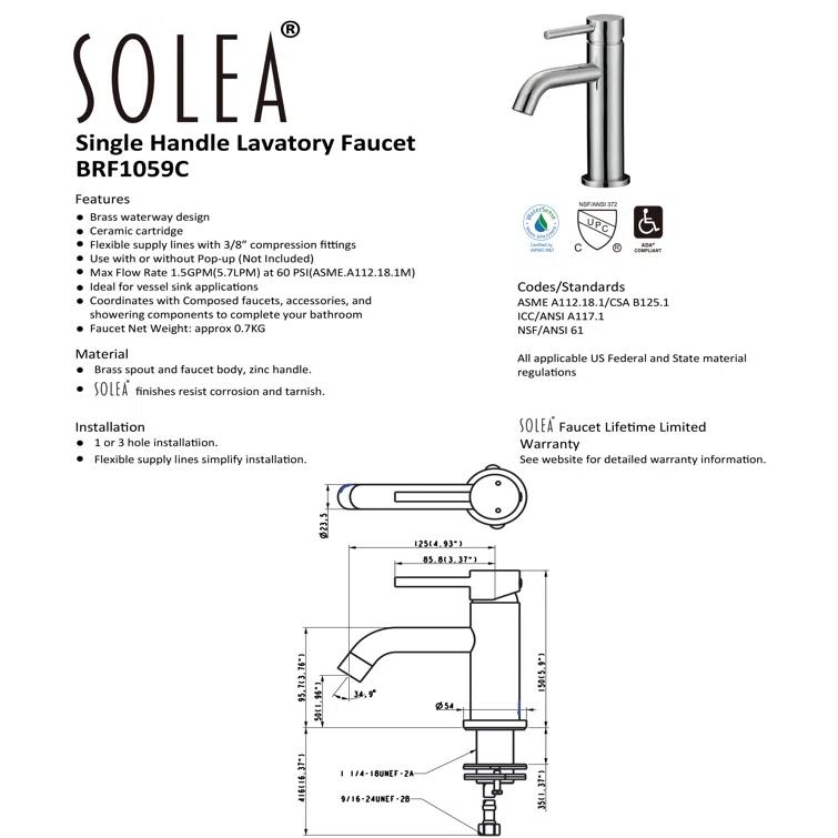 Safavieh Amity Single-Hole Bathroom Faucet BRF1059C