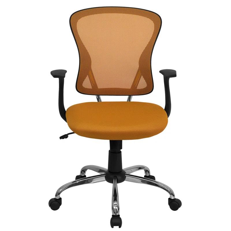 Flash Furniture Mid-Back Mesh Swivel Task Office Chair with Chrome Base and Arms