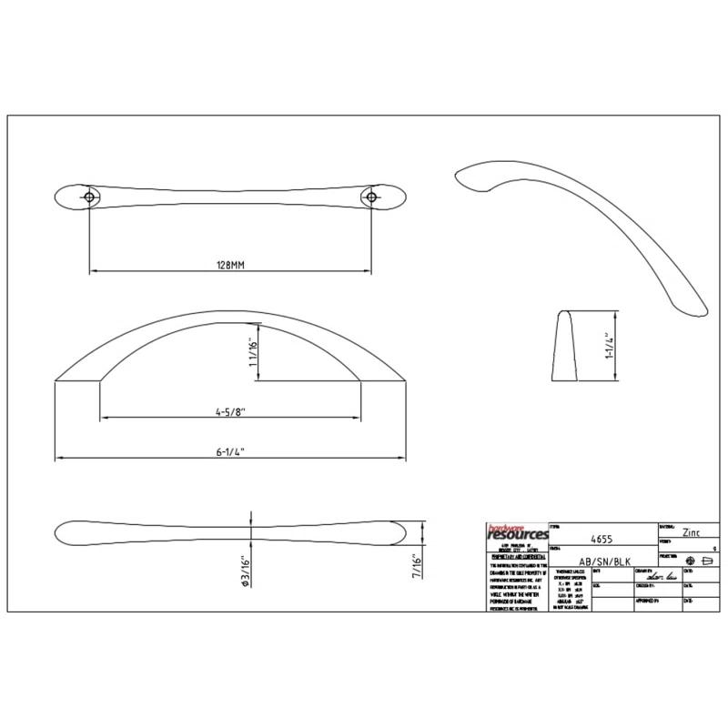 Elements by Hardware Resources Kingsport 5 1/16" Center to Center Arch Pull