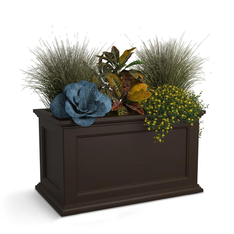 Winston Porter Anastasiya 20"x36" Resin Planter with Water Reservoir