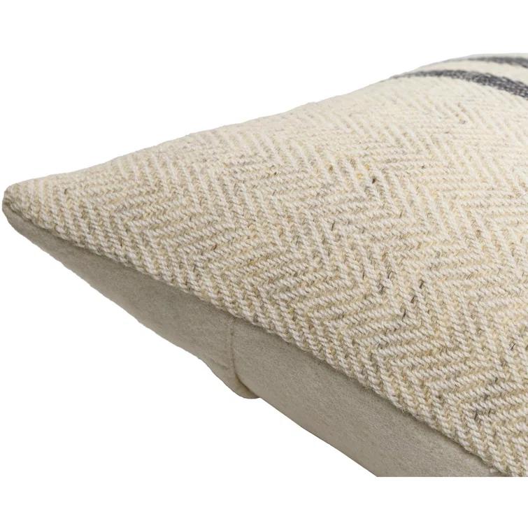 Becki Owens x Livabliss Becki Owens x Livabliss Brett Striped Wool Blend Reversible Throw Pillow