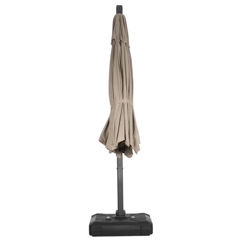 Panama Jack Outdoor 11.5 Ft Cantilever Sunbrella Denim 360 Umbrella w/Movable Base