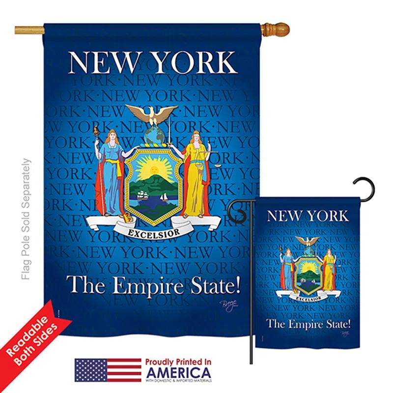 Breeze Decor Double Sided 40'' H x 28'' W Polyester Flag Set