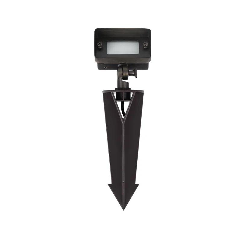 Elegant Lighting Outdoor 12V Cast Brass flood light 2 inch L x 4 inch W x 6 inch H in Dark Bronze