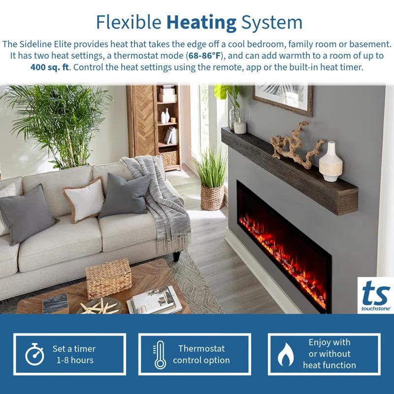 Touchstone Sideline Elite Smart Electric Fireplace