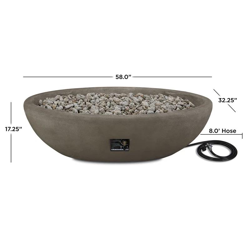 Fernanda Fire Bowl - Gray / Large Oval