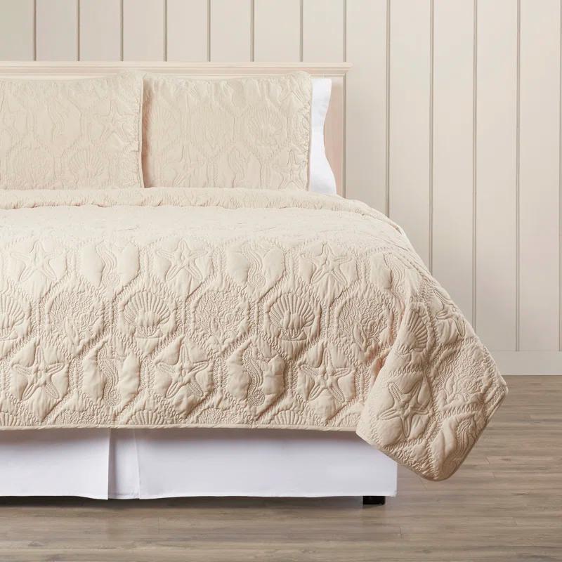 VCNY Shore 3-Piece Embossed Quilt Set