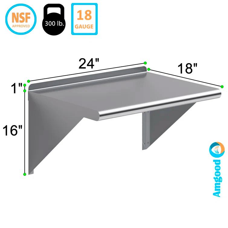 Amgood Stainless Steel Wall Mount Shelf