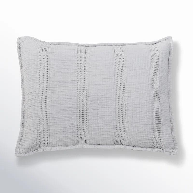 Nantucket Cotton Matelassé Coverlet by Pom Pom at Home - Grey / King