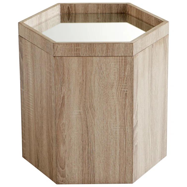 Cyan Design Honeycomb Mirrored Glass Tray Top End Table