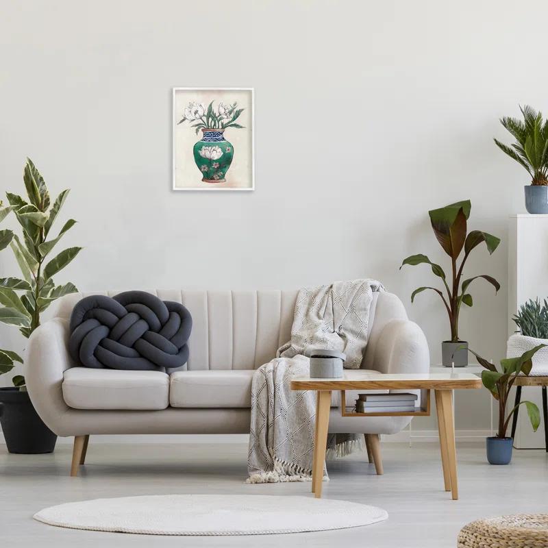 Stupell Industries Bb-323-Framed " Floral Oriental Vase " by Ziwei Li