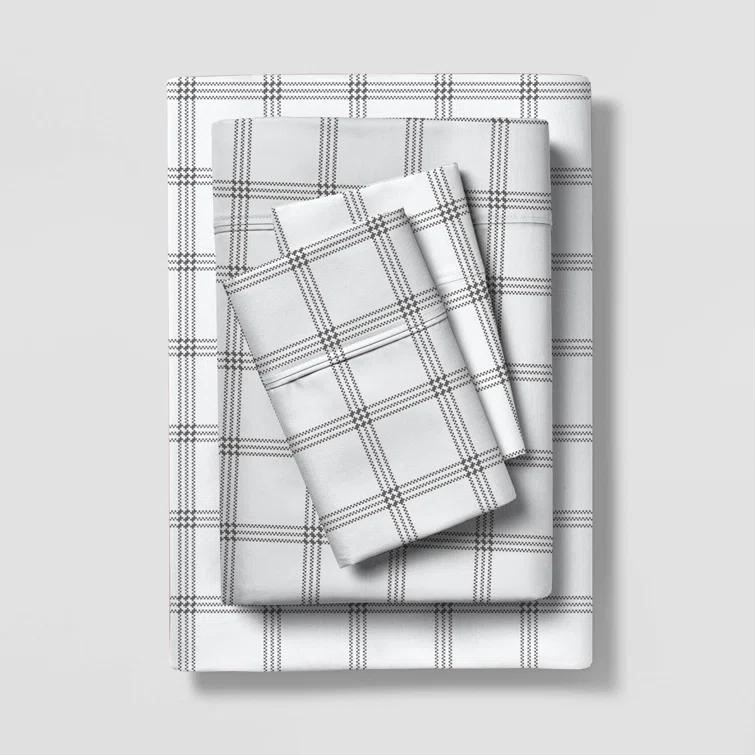 Color Sense Wrinkle Resistant Brushed Cotton Blend Lightweight Sheet Set