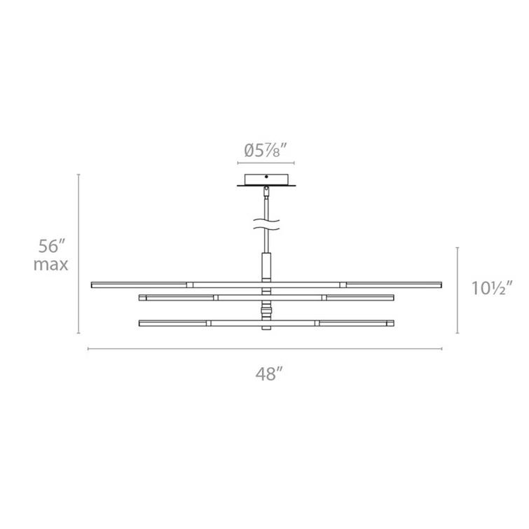 Erik 8 - Light Sputnik Modern Linear LED Chandelier
