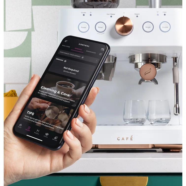 Café ™ Matte White Bellissimo Semi-Automatic Espresso Machine