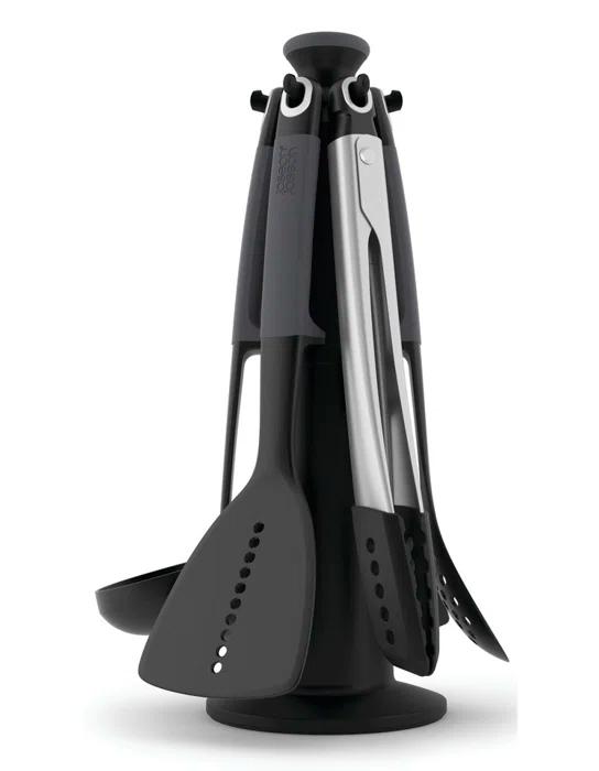 Joseph Joseph Joseph Joseph  6-Piece Utensil Carousel Set with Tongs