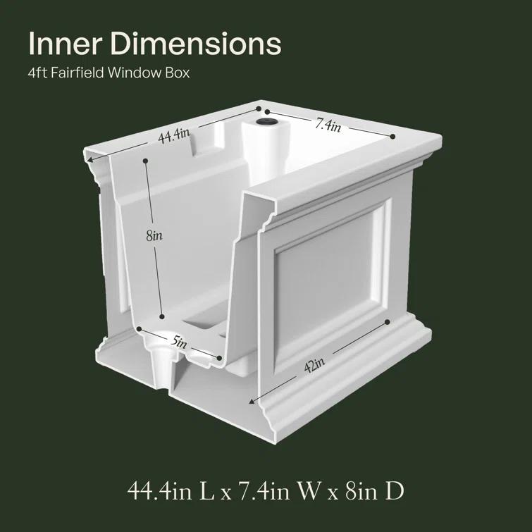 Mayne Inc. Anastasiya Resin Window Box Planter with Water Reservoir