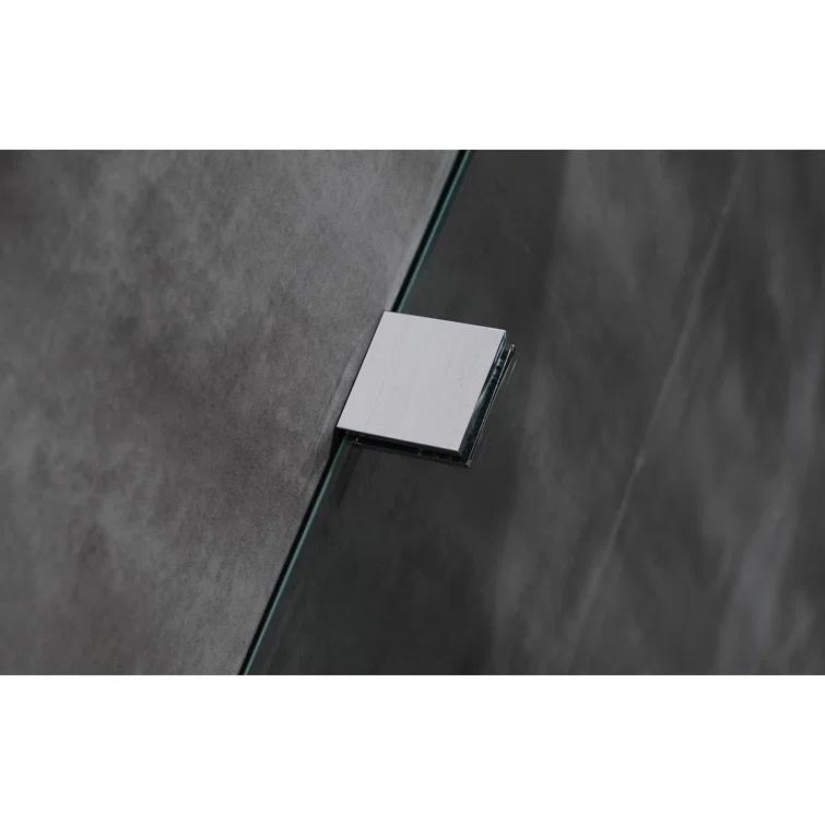 Aston Moselle 60" W x 35" D x 77.5" H Frameless Rectangle Sliding Shower Enclosure with Base Included SEN976-TR-SS-60-10-L