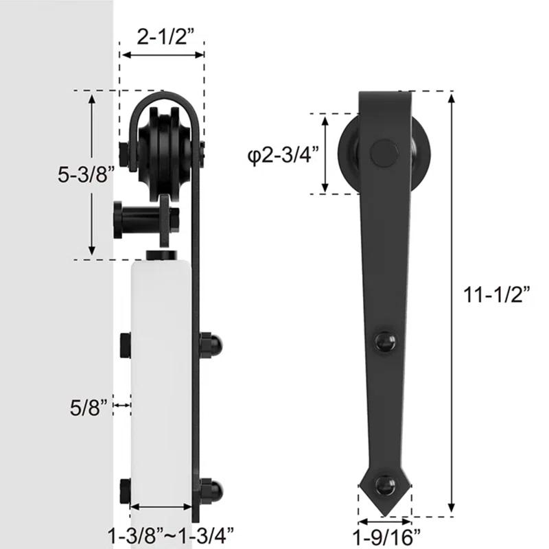 Lazio Sliding Standard Single Barn Door Hardware Kit