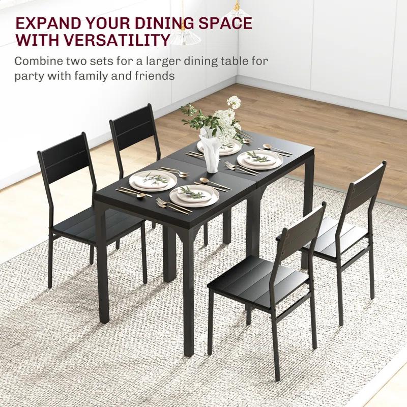 Lachrista Modern Kitchen Table and Chairs, Dining Room Set for Breakfast Nook, Small Space, Apartment