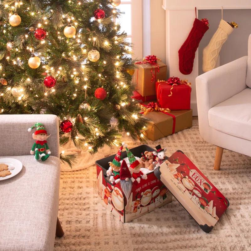 Simplify Santa Clause is Coming to Town Design Plastic Storage Tote