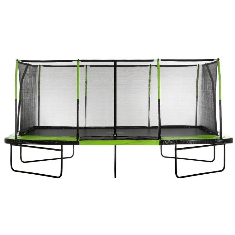 Upper Bounce Machrus Upper Bounce - Mega 10' X 17' Gymnastics Style, Rectangular Trampoline - Green/Black