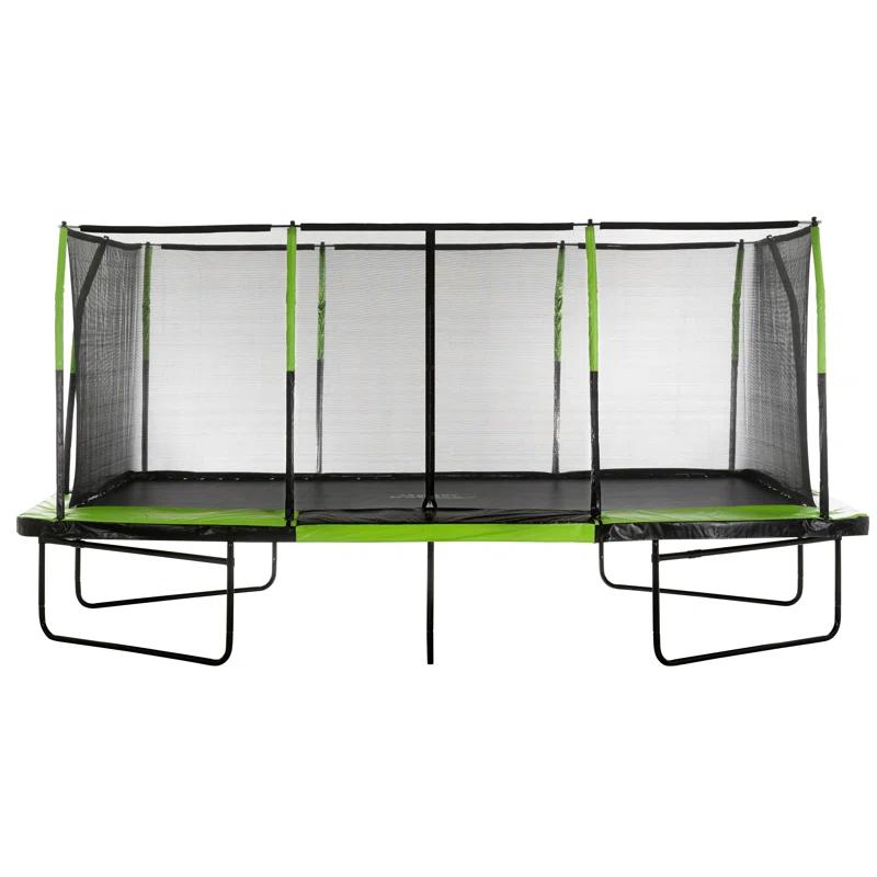 Upper Bounce Machrus Upper Bounce - Mega 10' X 17' Gymnastics Style, Rectangular Trampoline - Green/Black