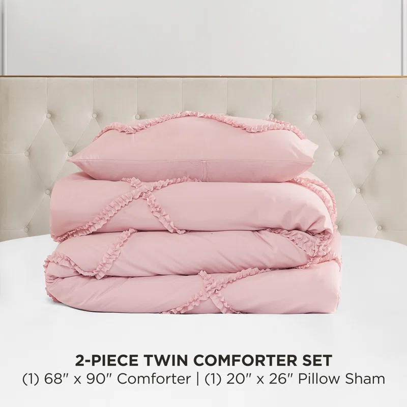 Juicy Couture Juicy Couture Diamond Ruffle Reversible Comforter & Shams Bedding Sets