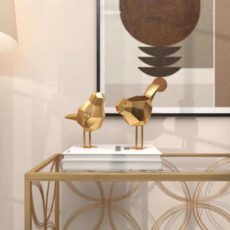 CosmoLiving by Cosmopolitan Polystone Bird Decorative Sculpture with Origami Accents