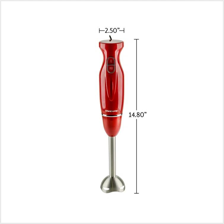 Ovente OVENTE Electric Immersion Hand Blender 300 Watt 2 Mixing Speed