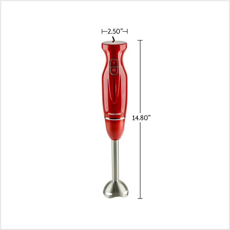 Ovente OVENTE Electric Immersion Hand Blender 300 Watt 2 Mixing Speed