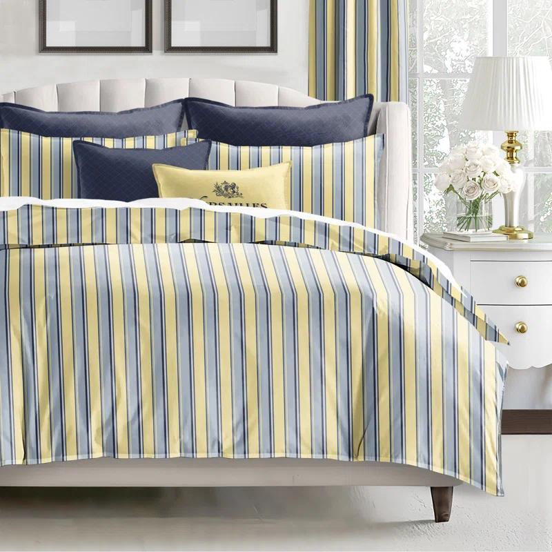 Gino Stripe Reversible Cotton Comforter Set