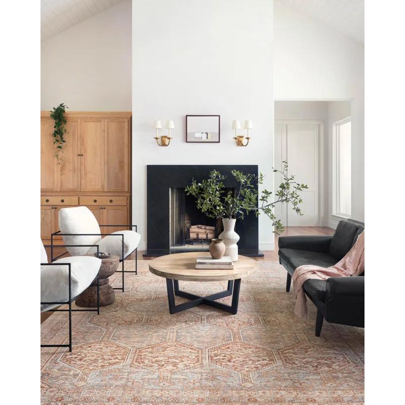 Jules Rug by Chris Loves Julia x Loloi - Tangerine and Mist / 5' x 7'6"